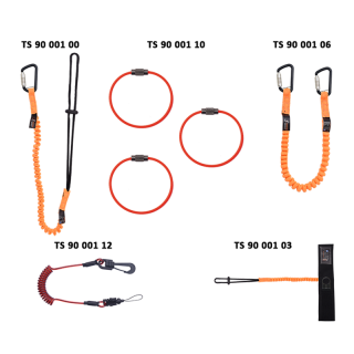 Aluminiumkarabiner for tilkobling av verktøy, åpning 15 mm. 2 stk